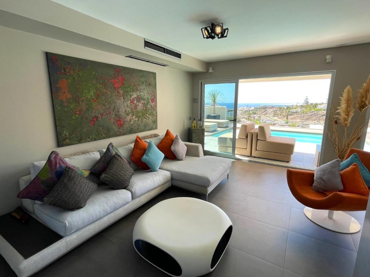 Luxury Villa Morelli With Seaview & Heated Pool Maspalomas  Exterior foto